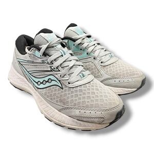 Saucony Cohesion 13 Womens Running Shoes Grey Blue S10559-2